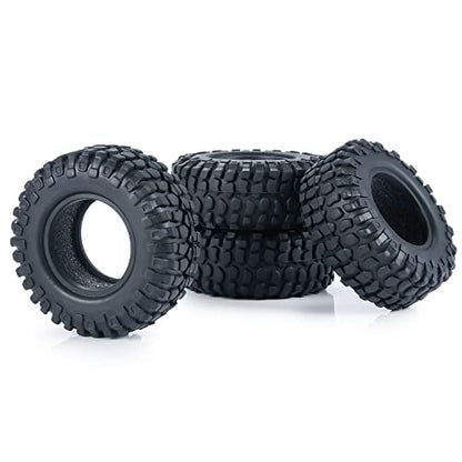 RC-Hub 4PCS 1.0" Crawler Tires Micro Rubber Tires for 1/24 Axial SCX24 90081 AXI00001 AXI00002 AXI00005 AXI00006 RC Crawler Car (50mm) - color: 50mm