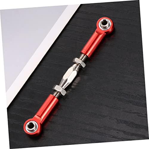6pcs Adjustable Turnbuckle Rods for Rc Cars Metal Material CNC Machined for Scale Rc Vehicle Upgrades - color: Red