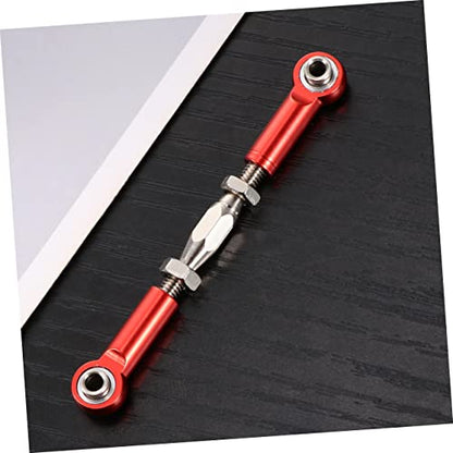 6pcs Adjustable Turnbuckle Rods for Rc Cars Metal Material CNC Machined for Scale Rc Vehicle Upgrades - color: Red
