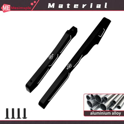 Alloy Front Rear Chassis Brace ARA320754 ARA320756 for Arrma 1/8 Kraton 6S EXB AVC 4X4 RTR V6 Series Upgrade Parts Black - color: Black