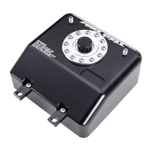 H10 Aluminum Alloy Simulated Cell Receiver Equipment Box Electric Box Fuel Tank for 1/10 RC Crawler Car Vanquish H10 Optic LCG Upgrade Parts (Black) - color: Black