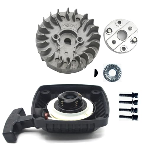 Easy Start Pull Starter and flywheel Parts Fit for 1/5 Remote Control Gasoline car Engine 23cc 26cc 29cc 305cc 32cc 35cc