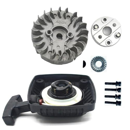 Easy Start Pull Starter and flywheel Parts Fit for 1/5 Remote Control Gasoline car Engine 23cc 26cc 29cc 305cc 32cc 35cc