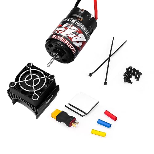 550 Brushed Motor 21T & Heatsink Combo for 1/10 RC Truck Car Traxxas 1/10 Slash Redcat ARRMA AXIAL HSP HPI Wltoys Kyosho HELION - size: 21T Motor&Heatsink Combo