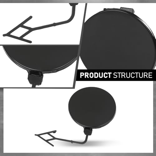 LQI Rear Bumper Tow Hook Eye Cover Cap Black | Compatible with Audi A6 & A6 Quattro 2012-2015, Fit Models Without S-Line Package 4G5807441GRU, AU1129101 - size: Rear | Fit Audi A6 & A6 Quattro 2012-2015