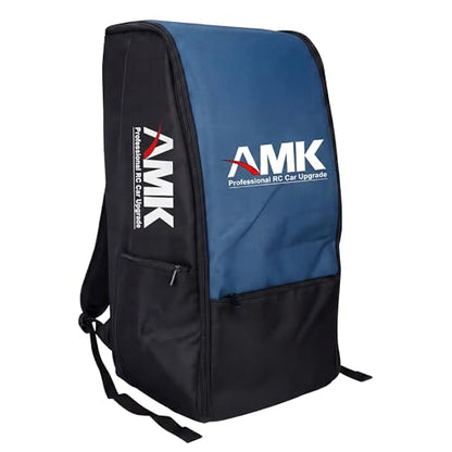 AMK RC Car Backpack, Waterproof RC Car Bag Large Capacity RC Car Storage Bag for 1/8 & 1/10 RC Crawler, Padded Carrying Case with Straps & Multi Pockets for TRX4 TRX6 Axial SCX10 Capra D90 TF2 CC01 - color: Blue