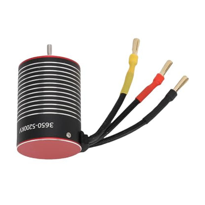 Brushless Motor and ESC,3650 Brushless Motor and 60A ESC 5.8V3A BEC Combo Set for HPI RC Car (5200kv)