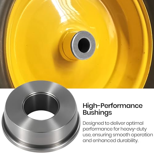 AR-PRO (4-Pack) 1" Bushings Carbon Steel - ID 1" x OD 1-3/8" Applicable Lawn Mower and Most Riding Mower Wheel Bushings Replacement - size: 1" Hole