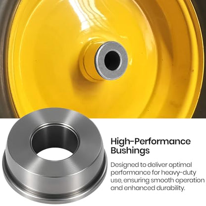 AR-PRO (4-Pack) 1" Bushings Carbon Steel - ID 1" x OD 1-3/8" Applicable Lawn Mower and Most Riding Mower Wheel Bushings Replacement - size: 1" Hole