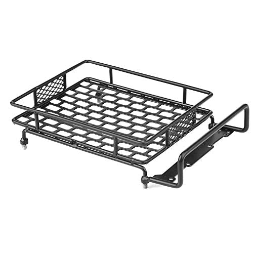 RC Roof Rack Luggage, Model Vehicle Accessory Steel Luggage Tray Roof Rack for 1/10 RC Crawler Car(L)