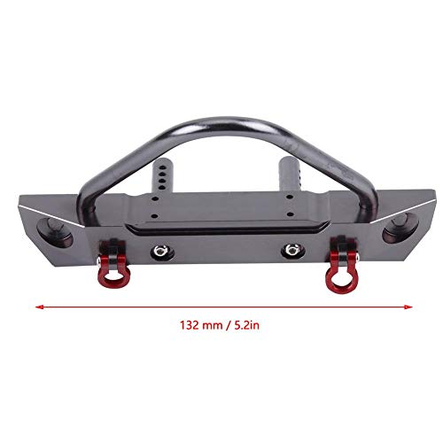 RC Front Bumper, Aluminum Alloy Heavy Duty Upgrade Part for Axial SCX10 MST SCX10 II 1/10 Crawler Cars Durable Metal Winch Mount Accessories