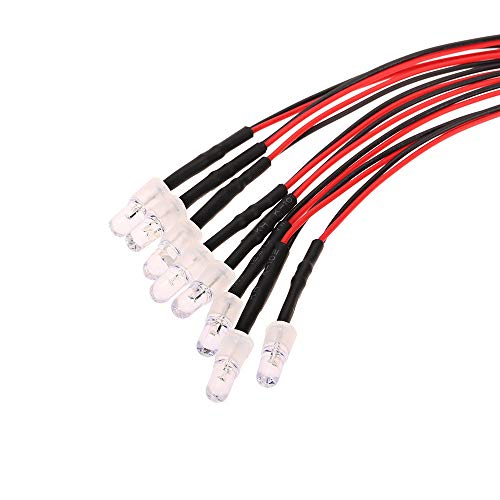8PCS RC LED Lights LED Lights Red+White Color Headlights Taillight Kit for Traxxas for Tamiya HSP SCX10 D90 1/10 RC Car