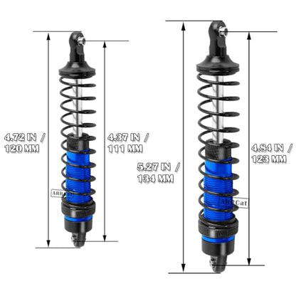 4PCS Front Rear Full Alloy Shocks RC Upgrades Parts for 1/10 Senton Granite Big Rock Vorteks 3s Blx 4X4 Mega 550,for 1/10 Kraton Outcast 4s,Navy Blue,Replace #AR330550 AR330551 - color: Navy Blue Shocks (Upgrades)