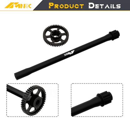 Alum 45T Spur Gear & Center Drive Shaft for 1/16 MIni MAXX Driveshaft RC Car Series Upgrades Part Black - color: Black