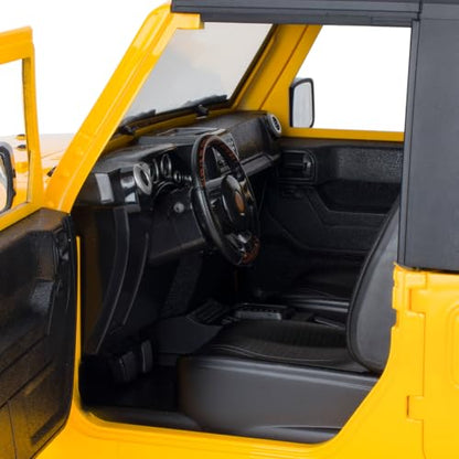 313mm Wheelbase Hard Plastic Pickup Body Shell Unassembled Kit for 1/10 RC Crawler Car Axial SCX10 90046 Jeep Wrangler (Yellow) - color: Yellow