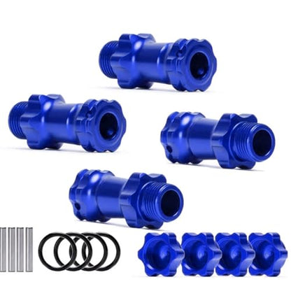 Aluminum 17mm Wheel Hub Hex 30MM Extension Adapter with Pins + O Ring for 1/8 HSP RC Hobby Car Buggy Monster Truck 2 Sets(Navy Blue) - color: Navy Blue