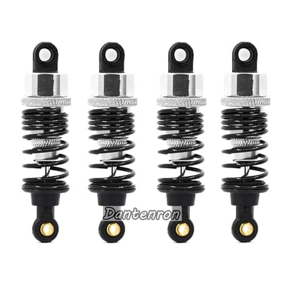 4Pack RC Car 102004 Adjustable Shock Absorber Damper Upgrade Parts Replacement Accessory 68mm For 1/10 RC On Road Drift Rally Car HSP 94102 94122 HPI Losi Axial Tamiya Redcat (Silvery) - color: Silvery