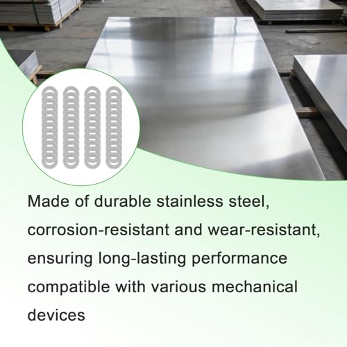 M5x10mm Precision Metal Shim Set,304 Stainless Steel Metric Washers 48pcs | 0.1, 0.2, 0.3 and 0.5mm assorted spacers for M5 metric bolts, mechanical fastening, shaft alignment and precision assembly - size: M5X10