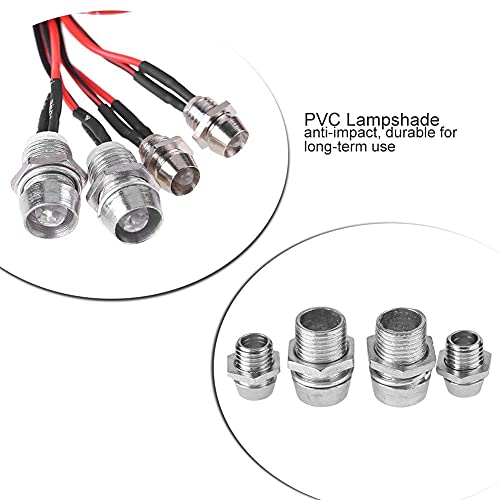 RC Car 4 LED Light Kit, 3-7V DIY Headlight Taillight Light Kit forHSP 1/10 1/8 RC Car Truck