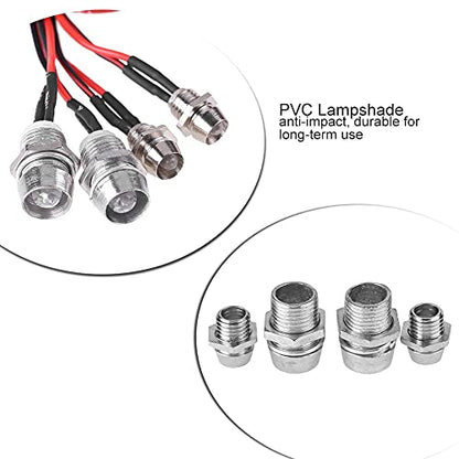 RC Car 4 LED Light Kit, 3-7V DIY Headlight Taillight Light Kit forHSP 1/10 1/8 RC Car Truck