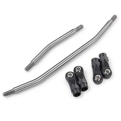 QUE-T 10pcs 324mm Wheelbase Steering Pull Rod Link Linkage for 1/10 SCX10 | Stainless Steel