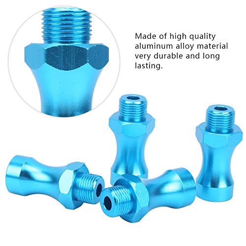 12Pcs Aluminum Alloy RC Wheel Hub Adapter, 1/10 to 1/8 RC Model Car Part, 12mm to 17mm Hex Drive Hub Coupling with 30mm Wheel Extension for Off - Road RC Trucks (Blue) - color: Blue