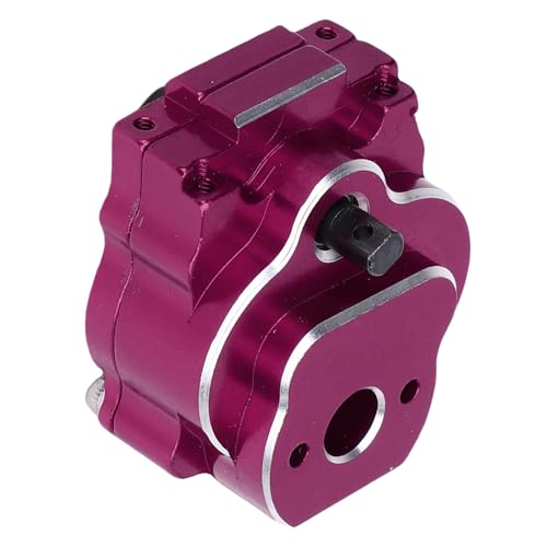 24:1 Complete Transmission Gearbox, CNC Aluminum Alloy RC Crawler Gearbox, Metal Gear Set with 24:1 Reduction Ratio for Ascent - 18 1/18 RC Car Upgrade Part (Purple) - color: Purple