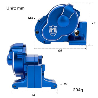 MEUS RACING Transmission Case Gearbox Housing for 272 272R Traxxas VXL 2WD Slash Bandit Rustler Stampede Drag Slash C10 Mustang 5.0 F-150 Raptor (Blue) - color: Blue