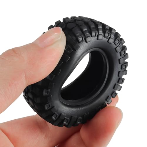 RC Dragon Claw Tires with Sponges Inserts 1.0 Crawler Tires for 1/18 TRX4M SCX24 1/24 RC Crawler Car Upgrade - size: 60 * 20mm