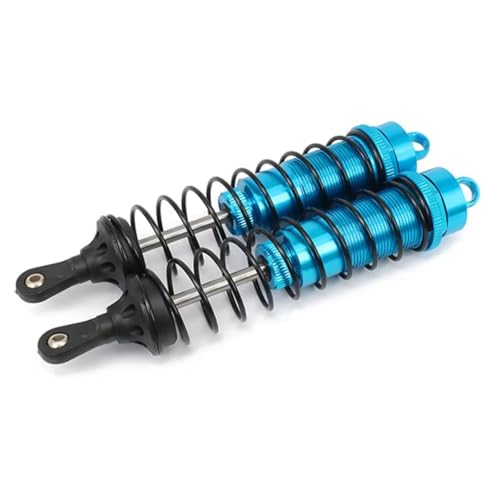Rc Damper For Buggy Truck Crawler 1/8 2PCS Set Adjustable 140mm Aluminum Shock Absorber Damper Rc Car Upgrades Parts(Blue) - color: Blue