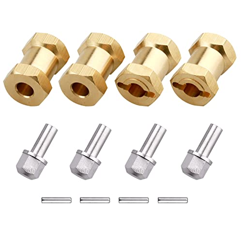Brass 12mm Wheel Spacer Wheel Hubs Extension Drive Adapter for Axial SCX10 & SCX10 II 1/10 RC Crawler (18mm) - size: 18mm