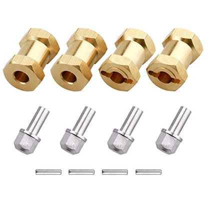 Brass 12mm Wheel Spacer Wheel Hubs Extension Drive Adapter for Axial SCX10 & SCX10 II 1/10 RC Crawler (18mm) - size: 18mm