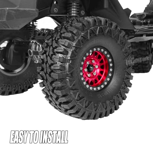 RC 1.9In Soft Rubber Wheel Tires for 1/10 RC Crawler Car SCX10 SCX10 II 90046 SCX10 III AXI03007 SCX10 Pro TRX4 TRX6 D90 Gen7/8 VS4-10 MST CFX,BRCatWPark 4Pcs Soft Rubber Wheel Tires-(D) - style: 4Pcs 1.9 Rubber Wheel - (D)