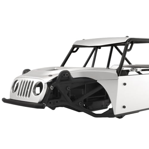 Aluminum Body Panels Kit for Vanquish H10 Optic Sparco H10 Optic Yokohama RTR 1/10 RC Crawler Upgrade Parts (White) - color: White