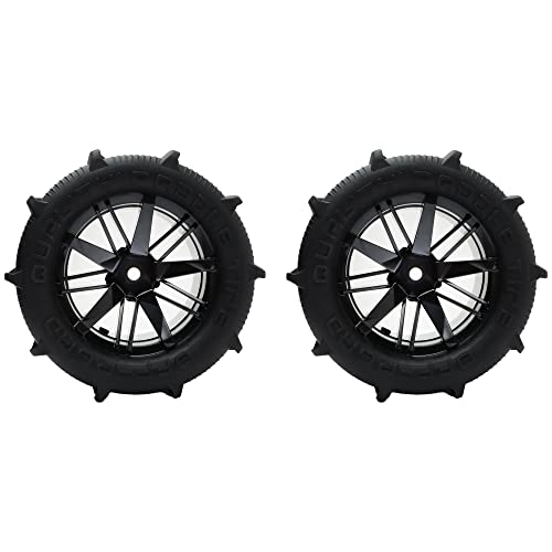 2 Pieces RC 1:16 Pre-Glued Paddles Buggy Tires Hex 12mm Wheels for Snow Sand H16BM 16889 16890A H16E H16GT H16DR H16 HB17 144001 144002 124016 16890 Off Road Car(2 PCS) - color: 2pcs, size: 1:16