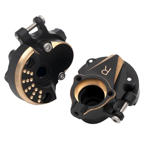 Redcat Ascent 18 70g 2 Pcs Black Coating Brass Steering Knuckle and Front Outer Portal Housing for 1/18 RC Crawler Redcat Ascent 18 Upgrades Parts