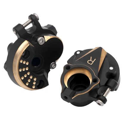 Redcat Ascent 18 70g 2 Pcs Black Coating Brass Steering Knuckle and Front Outer Portal Housing for 1/18 RC Crawler Redcat Ascent 18 Upgrades Parts