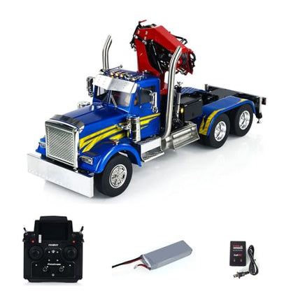 1/14 6X6 RC Tractor Truck Metal Chassis 2-Speed Gearbox RTR 56344 Sound Light System ESC Servo Hobby Grade Model