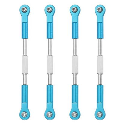 MECCANIXITY 4 Pcs Steering Servo Turnbuckle Rod RC Aluminum Alloy Linkages for HSP 1/10 94123 On-Road RC Car (Blue, 96mm) - color: Blue, size: 96mm