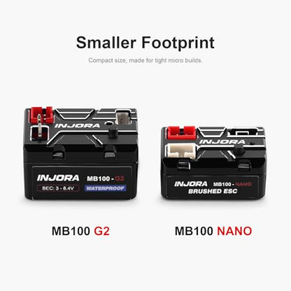 INJORA MB100 Nano Brushed ESC 15A for SCX24 SCX30 1/24 1/30 1/32 RC Crawler