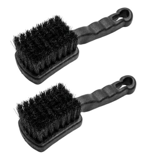Car Wheel Wash Brush, Soft Bristle Non-Scratch Automotive Tire Cleaning Brush with Short Handle, Universal Vehicle Rim Detailing Tool Accessories for RV, SUV, Truck, Motorcycle(2PCS) - size: 2PCS