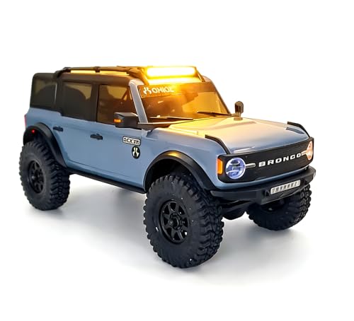 RC Car LED Roof Light Bar for Axial SCX30 1/30 Ford Bronco (Yellow Light Bar) - color: Yellow Light Bar