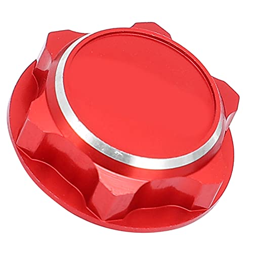 17mm Hex Wheel Nuts, 4pcs Aluminum Alloy 17mm Self Lock Hex Wheel Nuts Adapter Dustproof Caps for 1/8 RC Car Track Wheel Rims (Red) - color: Red
