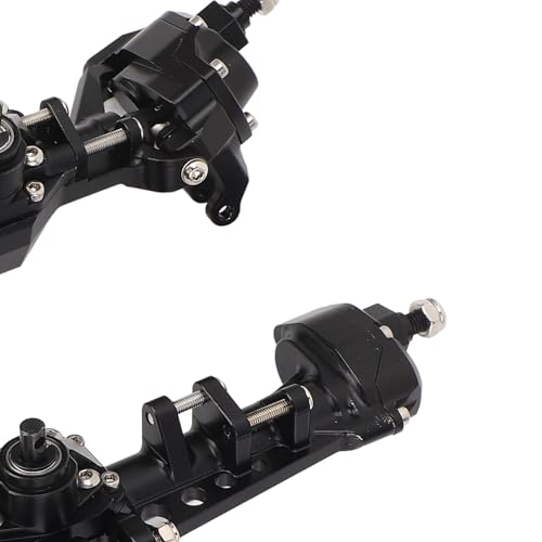Front and Rear Portal Axle Complete Set, High Strength Aluminum Alloy Stainless Steel Metal Axle Assembly for 1/10 RC Crawler Car Enhanced Stability and Durability