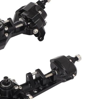Front and Rear Portal Axle Complete Set, High Strength Aluminum Alloy Stainless Steel Metal Axle Assembly for 1/10 RC Crawler Car Enhanced Stability and Durability