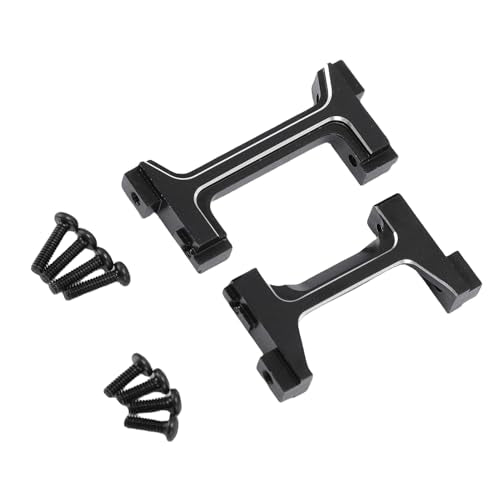 CNC Aluminum Bumper Bracket Set for 1/18 RC Car , Premium Front & Rear Mount for Off Road Crawlers - Black (2PCS)