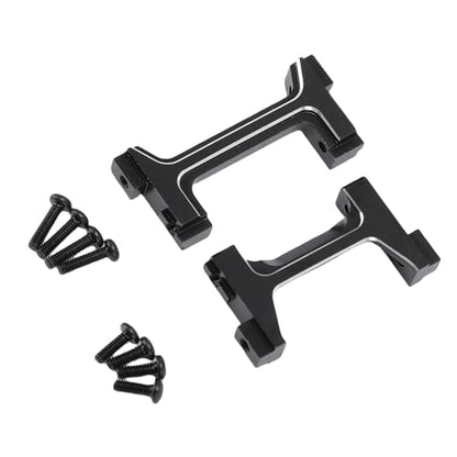 CNC Aluminum Bumper Bracket Set for 1/18 RC Car , Premium Front & Rear Mount for Off Road Crawlers - Black (2PCS)