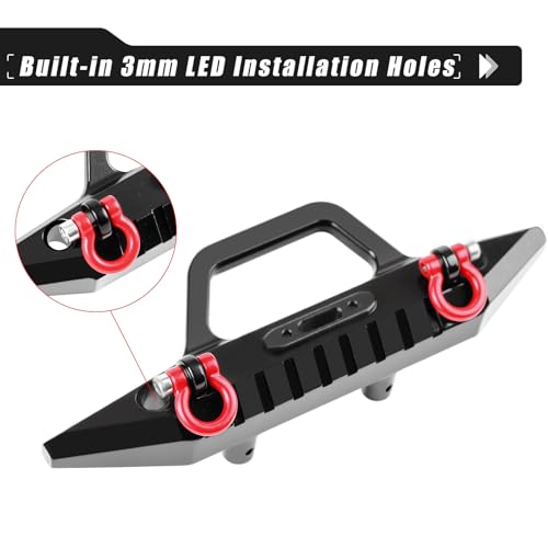 RC Aluminum Front & Rear Bumper Set for Redcat Ascent-18 Upgrades | Aluminum Front and Rear Bumpers for 1/18 RC Crawler Ascent-18
