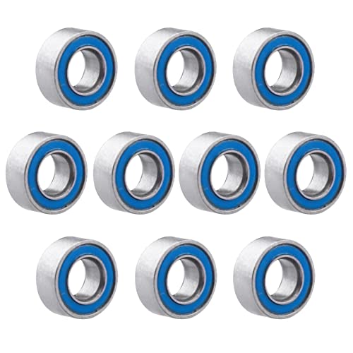 Professional RC Ball Bearings Double Rubber Sealed for Traxxas Arrma Axial Team Associated Losi Redcat Racing RC4WD Tamiya HPI (10-Pack) (3x6x2.5mm) - size: 3x6x2.5mm