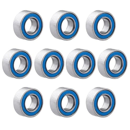Professional RC Ball Bearings Double Rubber Sealed for Traxxas Arrma Axial Team Associated Losi Redcat Racing RC4WD Tamiya HPI (10-Pack) (3x6x2.5mm) - size: 3x6x2.5mm